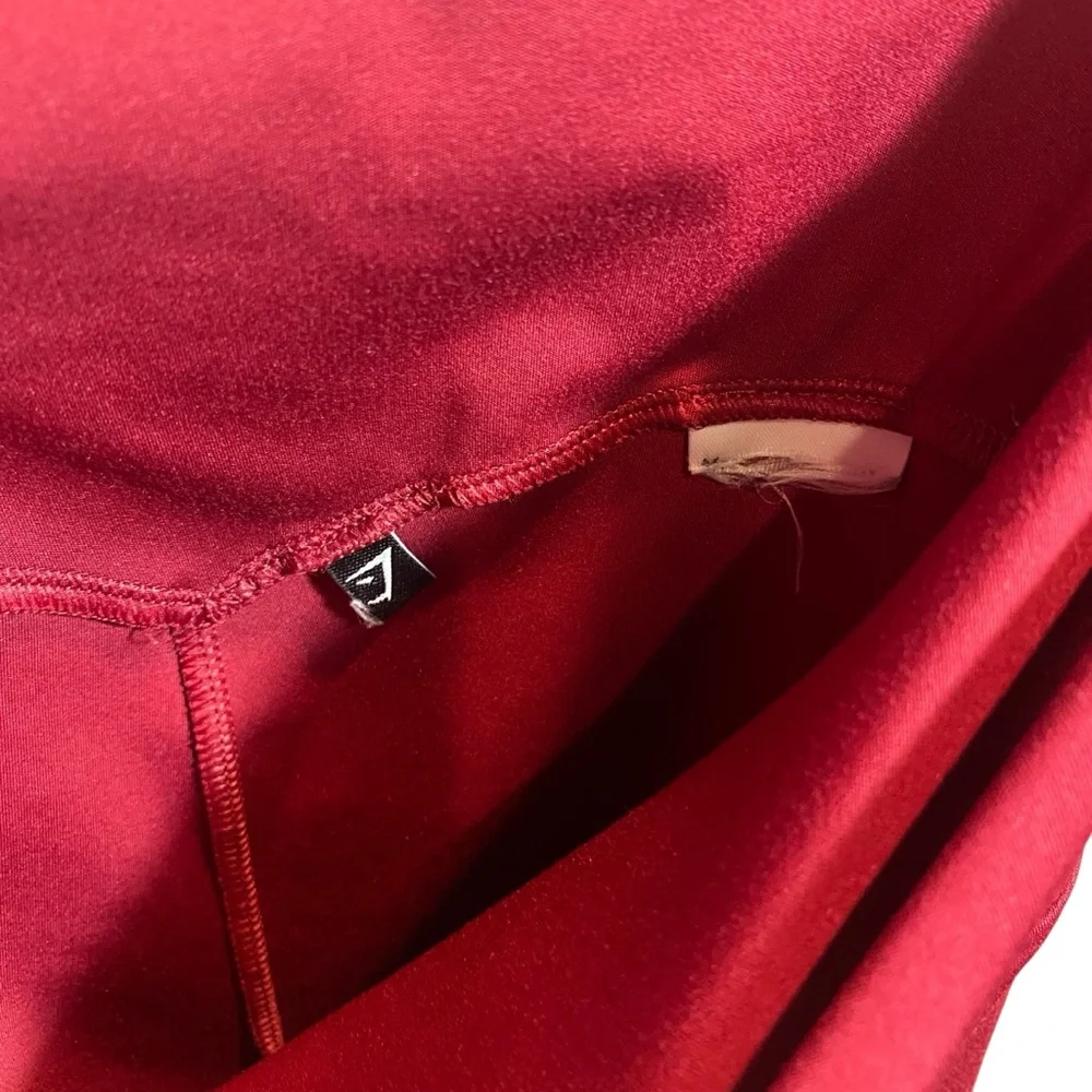 Gymshark Spiced Red Training Cropped Athletic Leggings Size Extra Small XS - Picture 6 of 6